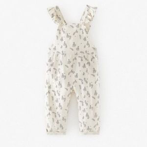 Zara Baby Linen Ruffle Overalls